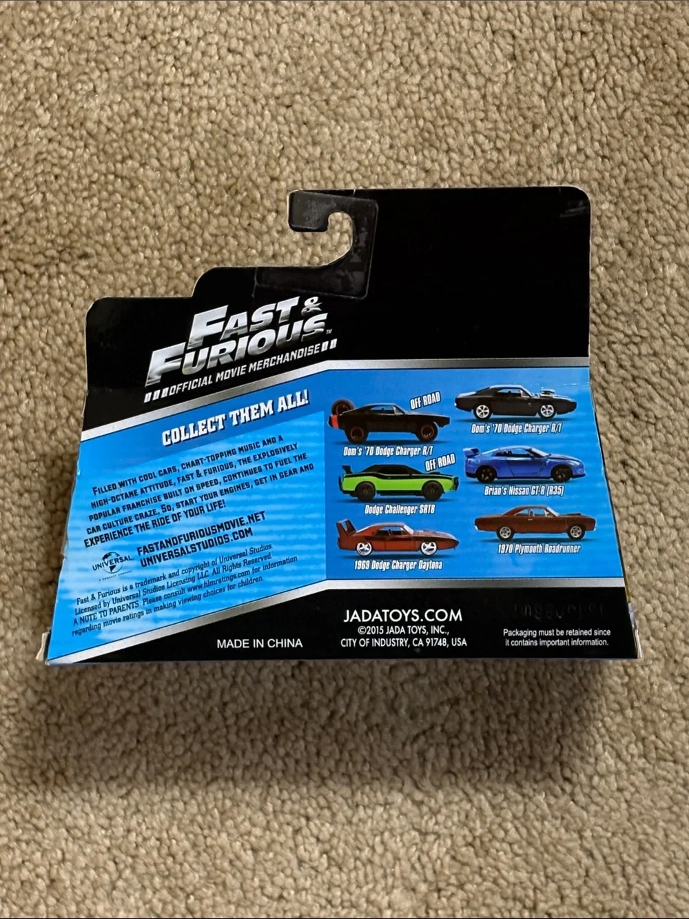 Fast & Furious Brian's Nissan GT-R Die-Cast Toy Car - Blue